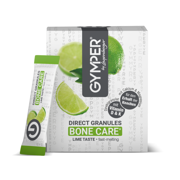 Die GYMPER Direct Granules Bone Care kümmern sich um Deine Knochen und die Knochenbildung.
